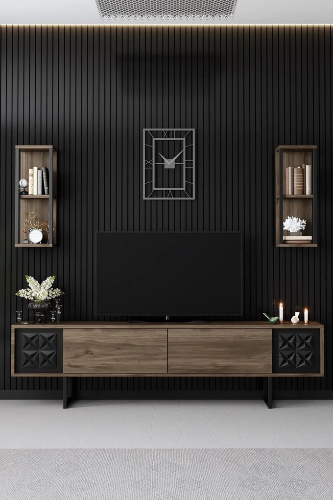 Set mobilier living Buon 2 (nuc + negru). 1072960