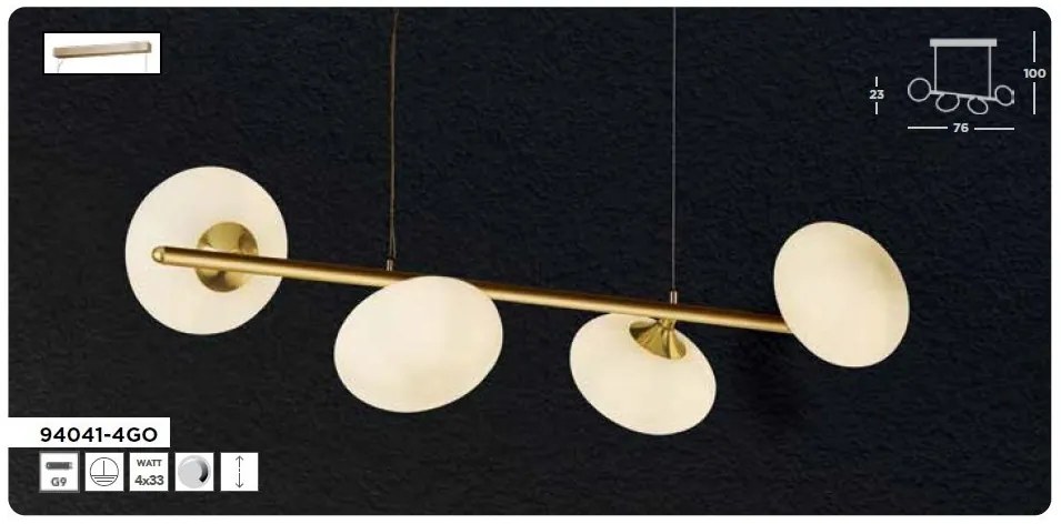Lustra moderna cu 4 surse de lumina Pebble