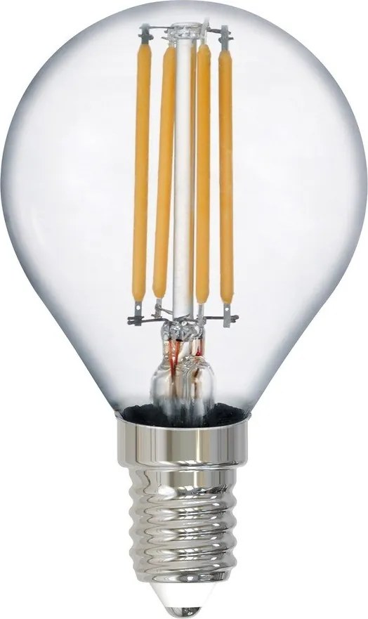 Bec cu filament E14, cu lumină albă caldă 2 W Tropfen – Trio