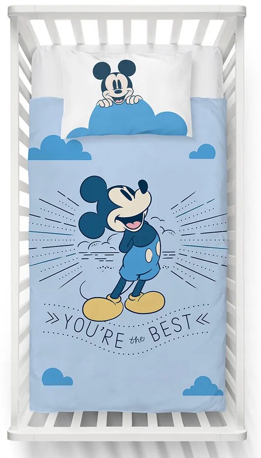 Lenjerie de pat pentru copii Mickey Mouse Ești celmai bun, 100 x 135 cm, 40 x 60 cm