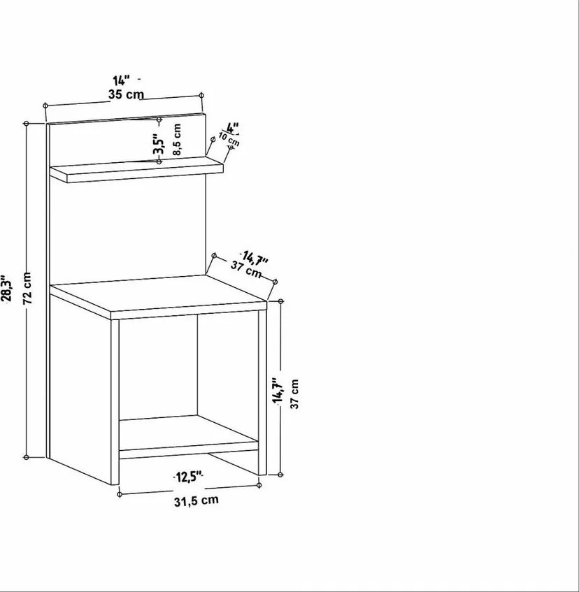 Noptieră Ullman Anthracite