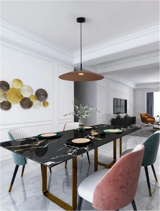 Lustra LED design modern POLIFEMO maro, 60cm