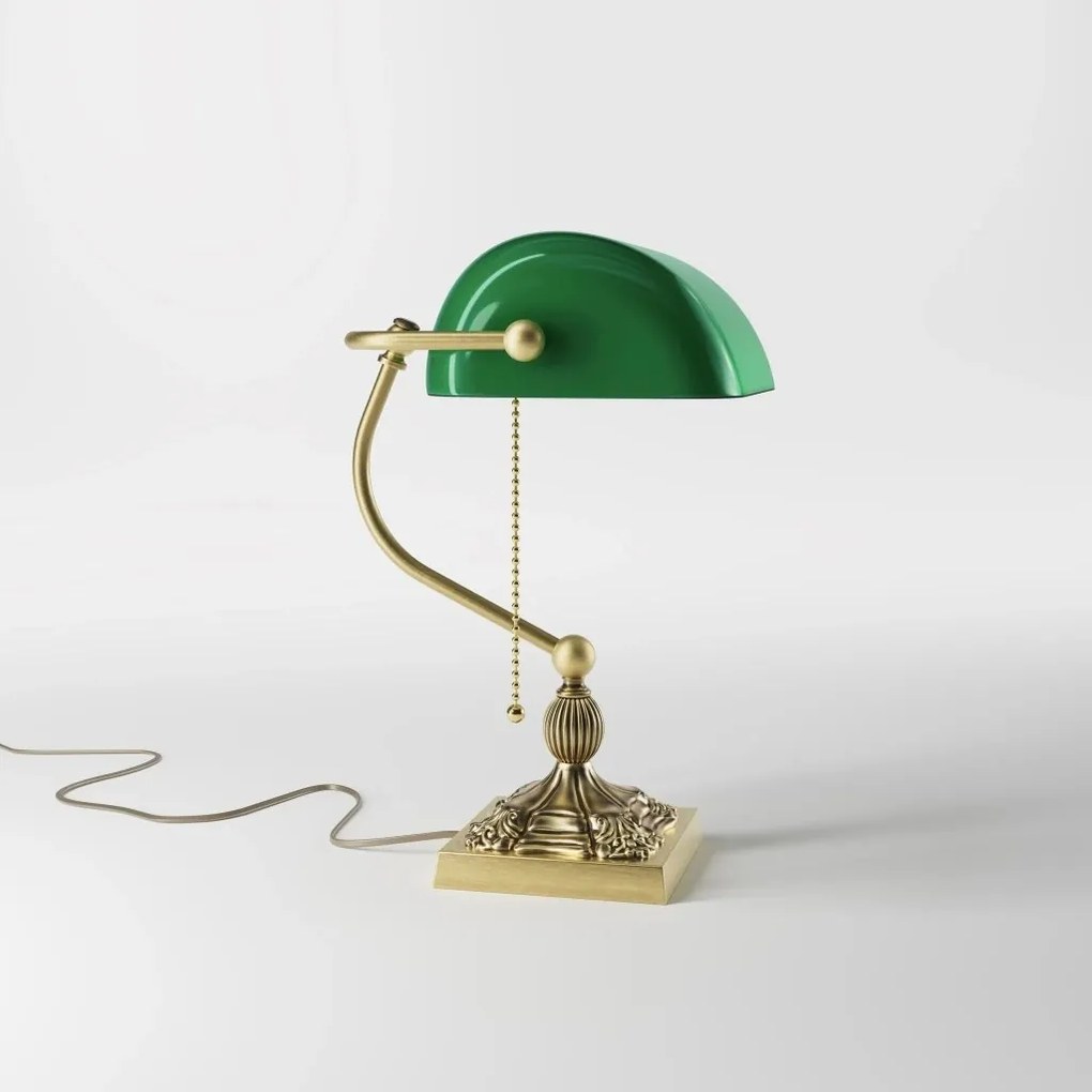 Lampa de birou din alama design clasic Banker