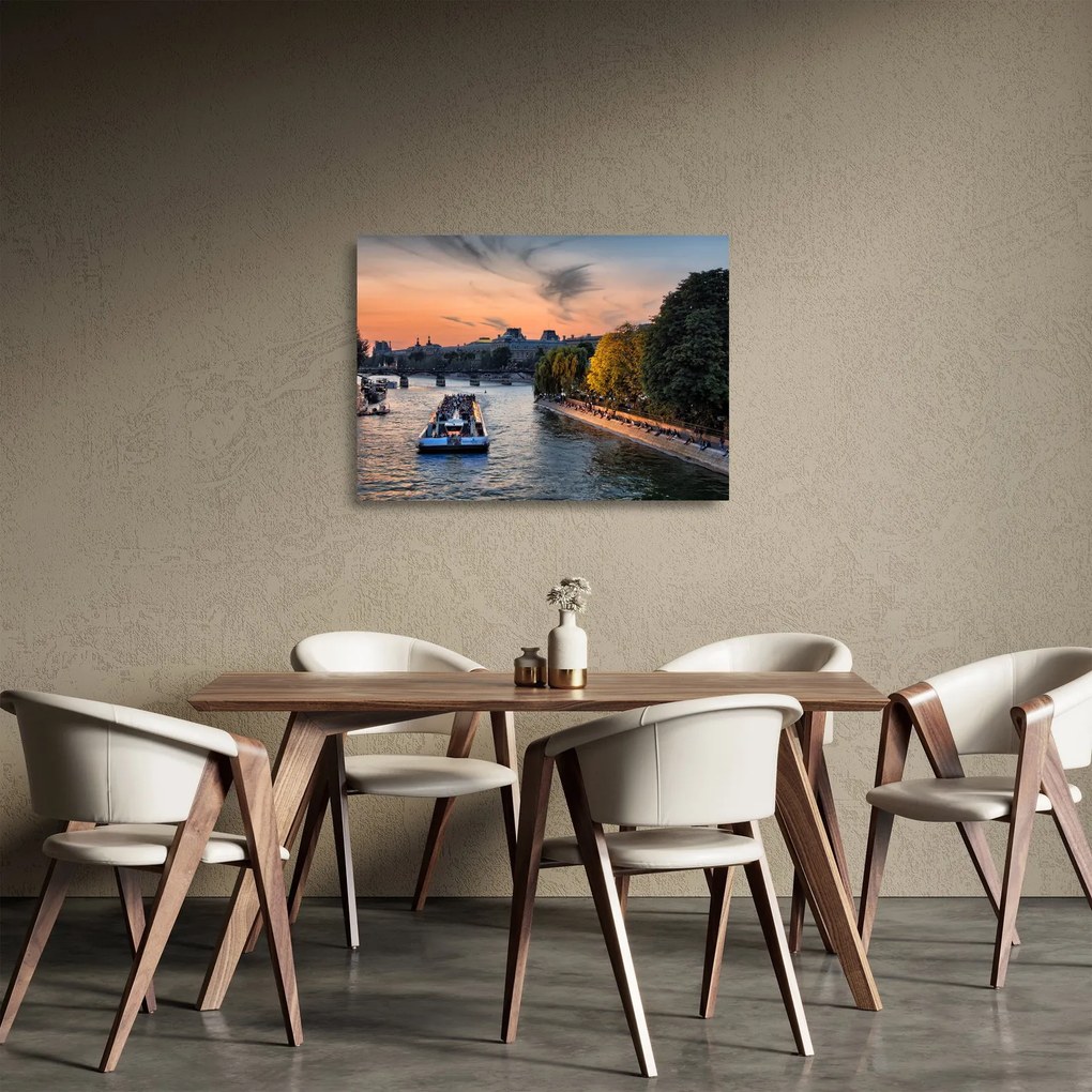 Tablou pe sticlă - gondole italiene (70x50 cm)