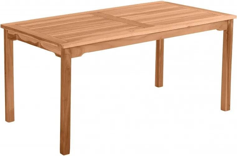 Masa pentru gradina dreptunghiulara din lemn de tec 150x90x75 cm maro
