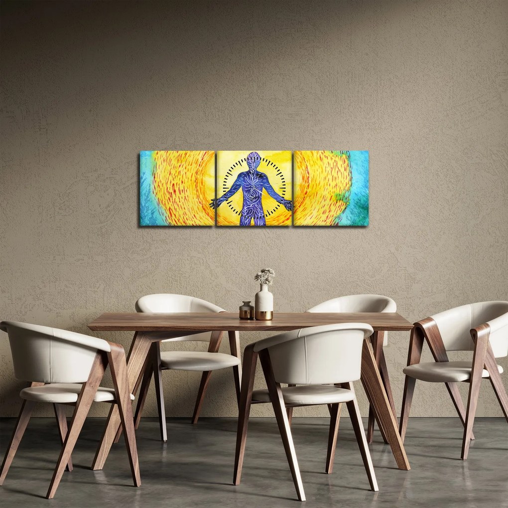 Tablou - Puterea spiritului (cu ceas) (90x30 cm)