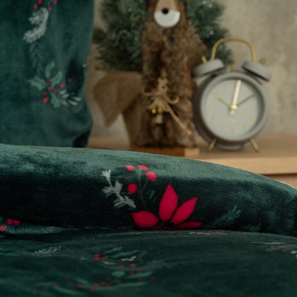 Lenjerie de pat din microflanel 4Home Poinsettia, 160 x 200 cm, 70 x 80 cm