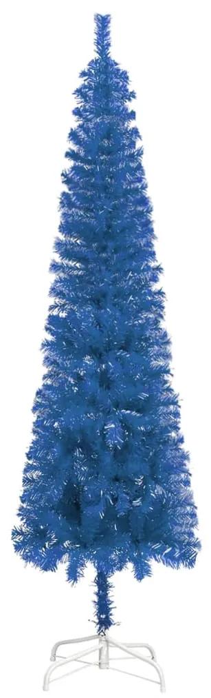Brad de Craciun artificial subtire, albastru, 120 cm 1, Albastru, 120 cm