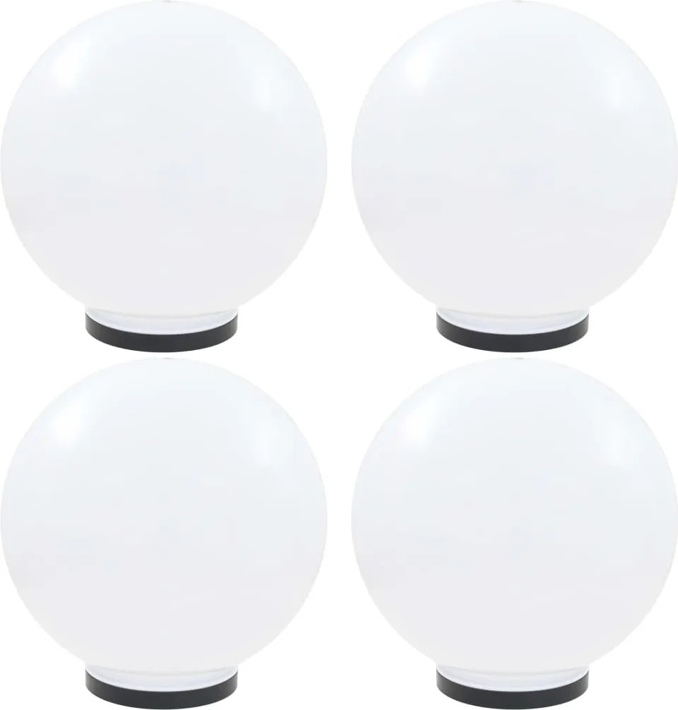 vidaXL Lămpi glob cu LED, 4 buc., 40 cm, PMMA, sferic