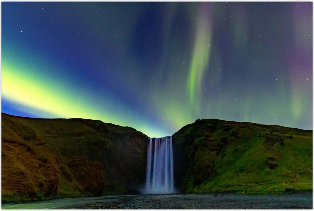 Tablou - Aurora Boreală în Islanda (90x60 cm)