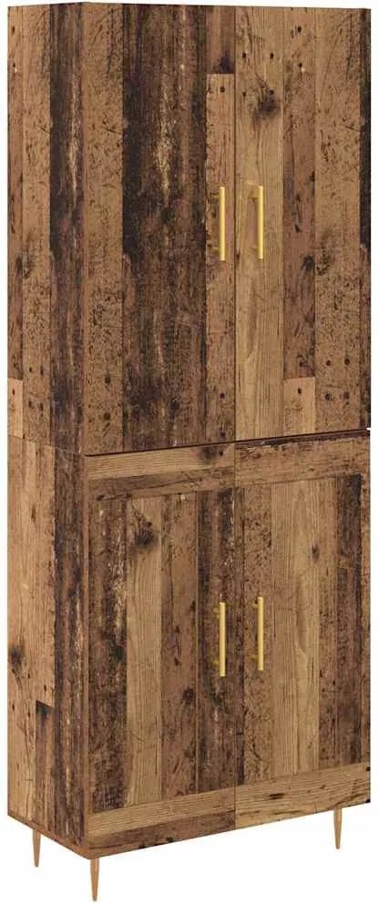 vidaXL Bufet Pe perete Lemn Vechi 69,5 x 34 x 180 cm Lemn compozit