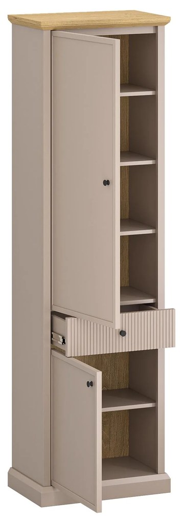Dulap cu rafturi Indices (taupe + stejar pietros). 1116877