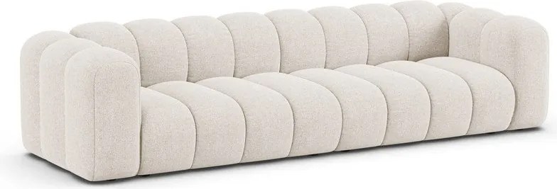 Canapea crem cu tapițerie din chenille 290 cm Lupine – Micadoni