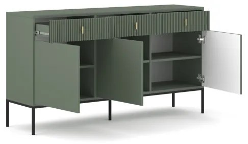 Comodă SUE verde/neagră
