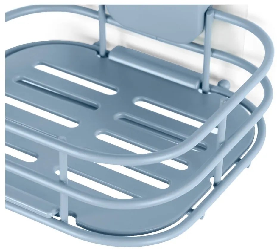 Savonieră albastru-deschis autoadezivă din metal Grena – Compactor