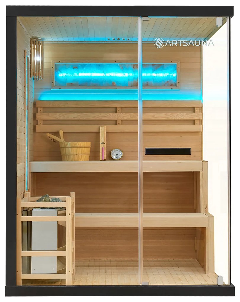 Vnútorná sauna Vantaa 150 so soľnými kameňmi