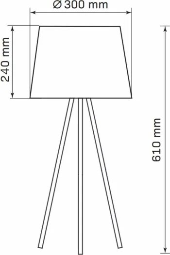 Lampă de masă ELENA 1xE27/20W/230V alb