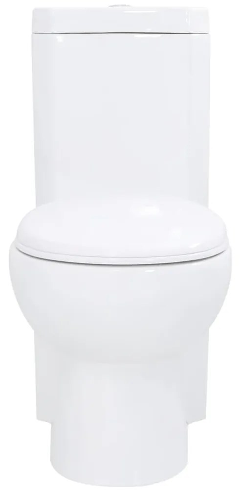 141133 vidaXL Vas toaletă din ceramică, WC baie de colț, alb