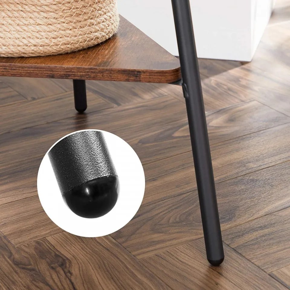 Cuier pom, 49.5 x 49.5 x 179 cm, metal, maro / negru, Vasagle