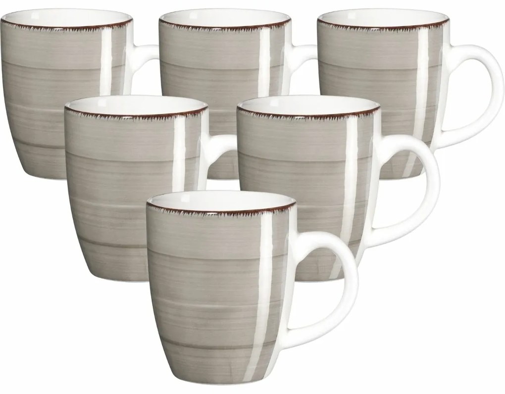 Mäser Set of 6 Bel Tempo mugs 380 ml, taupe