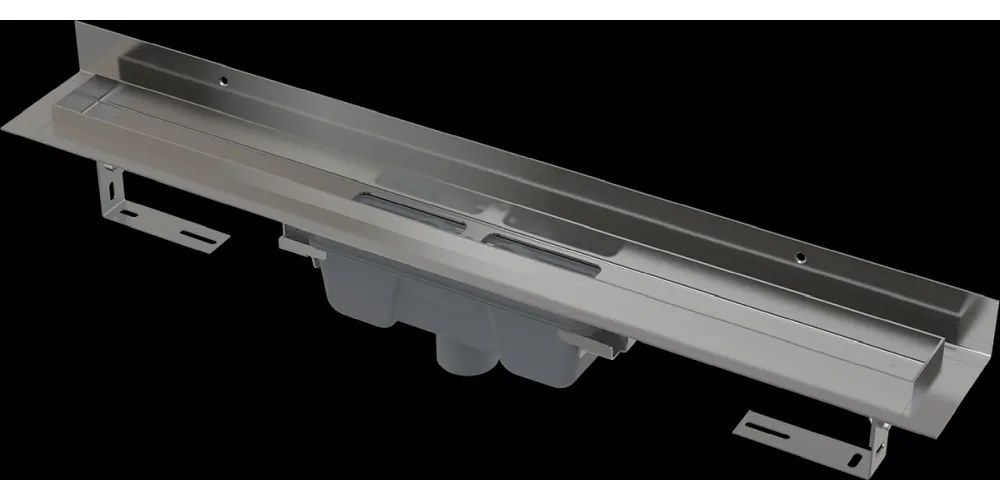 Rigola de dus Wall 95 cm, cu guler fixat la perete, scurgere verticala, otel inoxidabil 950 mm