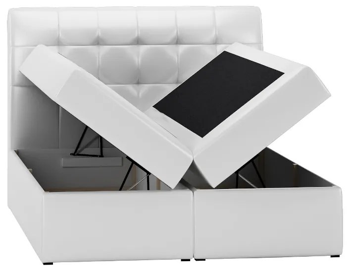 Supermobel Pat tapițat boxspring AVANTI + topper, 120x200, jasmine 60