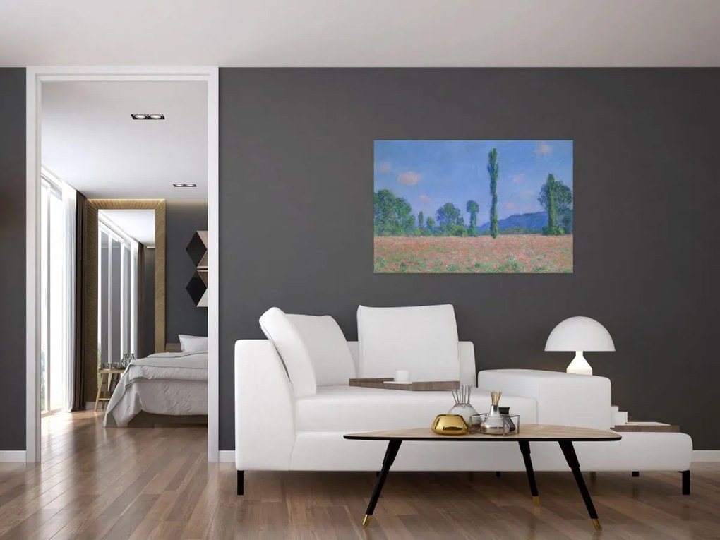 Tablou - Claude Monet, Poppy Field (Giverny), reproducere (90x60 cm)