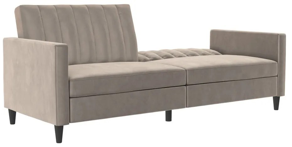 Canapea gri deschis cu tapițerie din catifea 207 cm Celine – Støraa