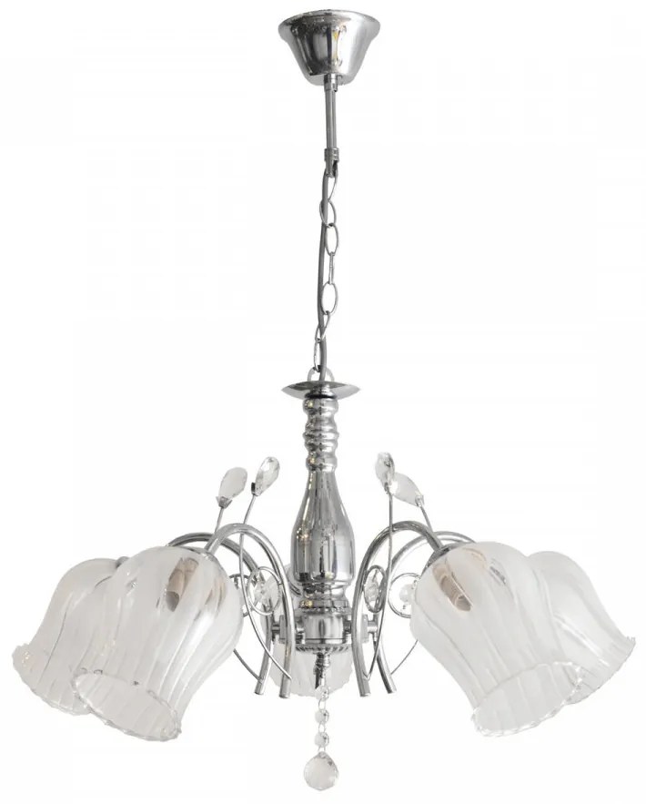 Lustra Florala, Helam, 60 x 60 cm, 5 x E27, 60W, crom