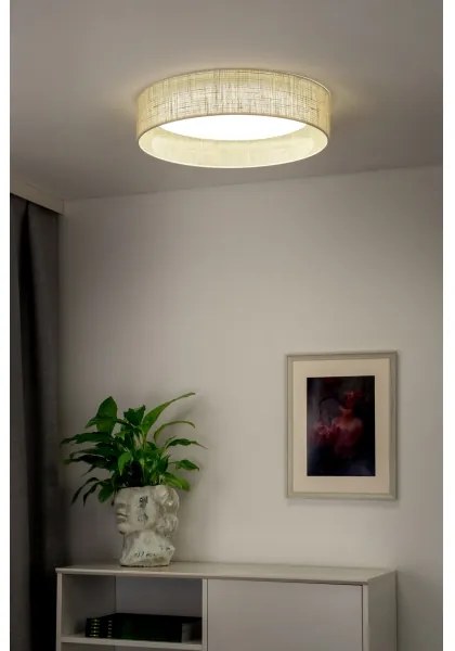 Plafonieră LED Duolla ROLLER LED/24W/230V d. 45 cm bej