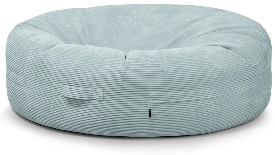 Fotoliu bean bag verde mentă cu tapițerie din catifea reiată Roll 190 – SLOWDOWN