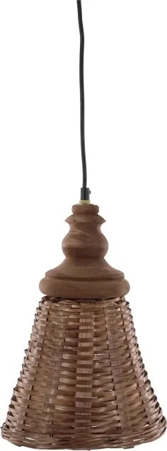 Lustra împletită manual din rattan si rachita, D22 cm