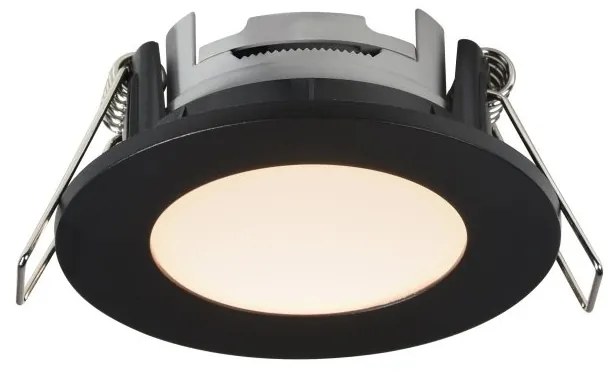 Spot incastrabil LED pentru baie IP65 Leonis negru 2700K