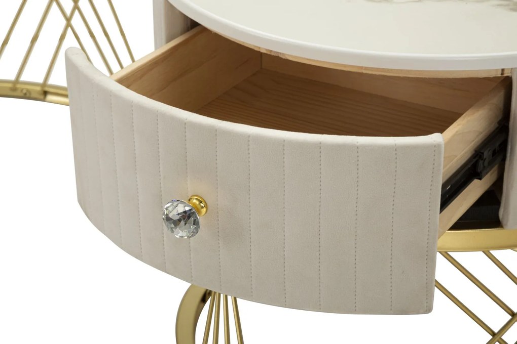 Mauro Ferretti Set De 2 Masute De Cafea Votix, Cm Ø 70X48-50X43,3 | Aosom Romania