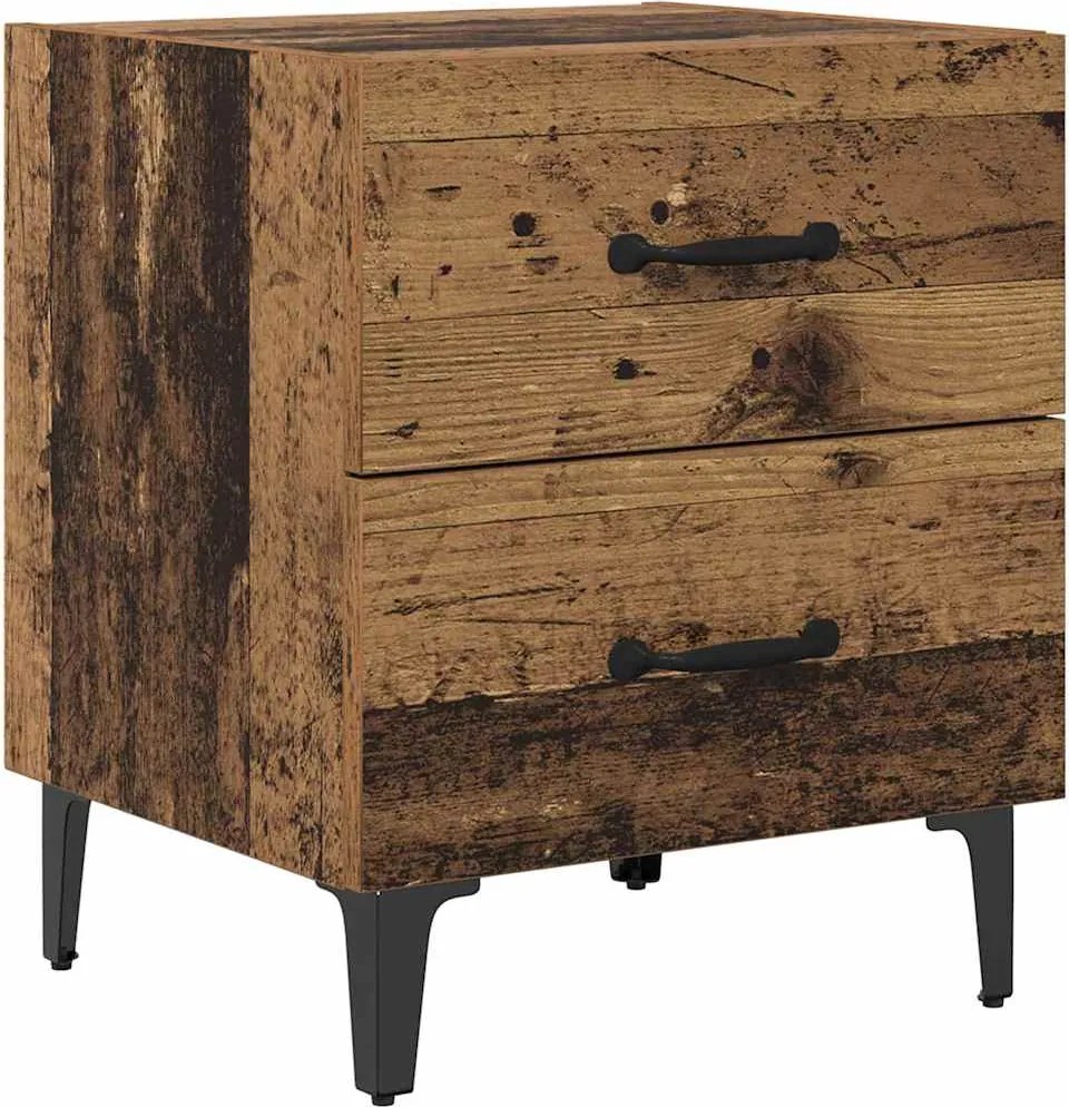 vidaXL Dulap de pat Lemn vechi 40 x 35 x 47,5 cm Lemn compozit