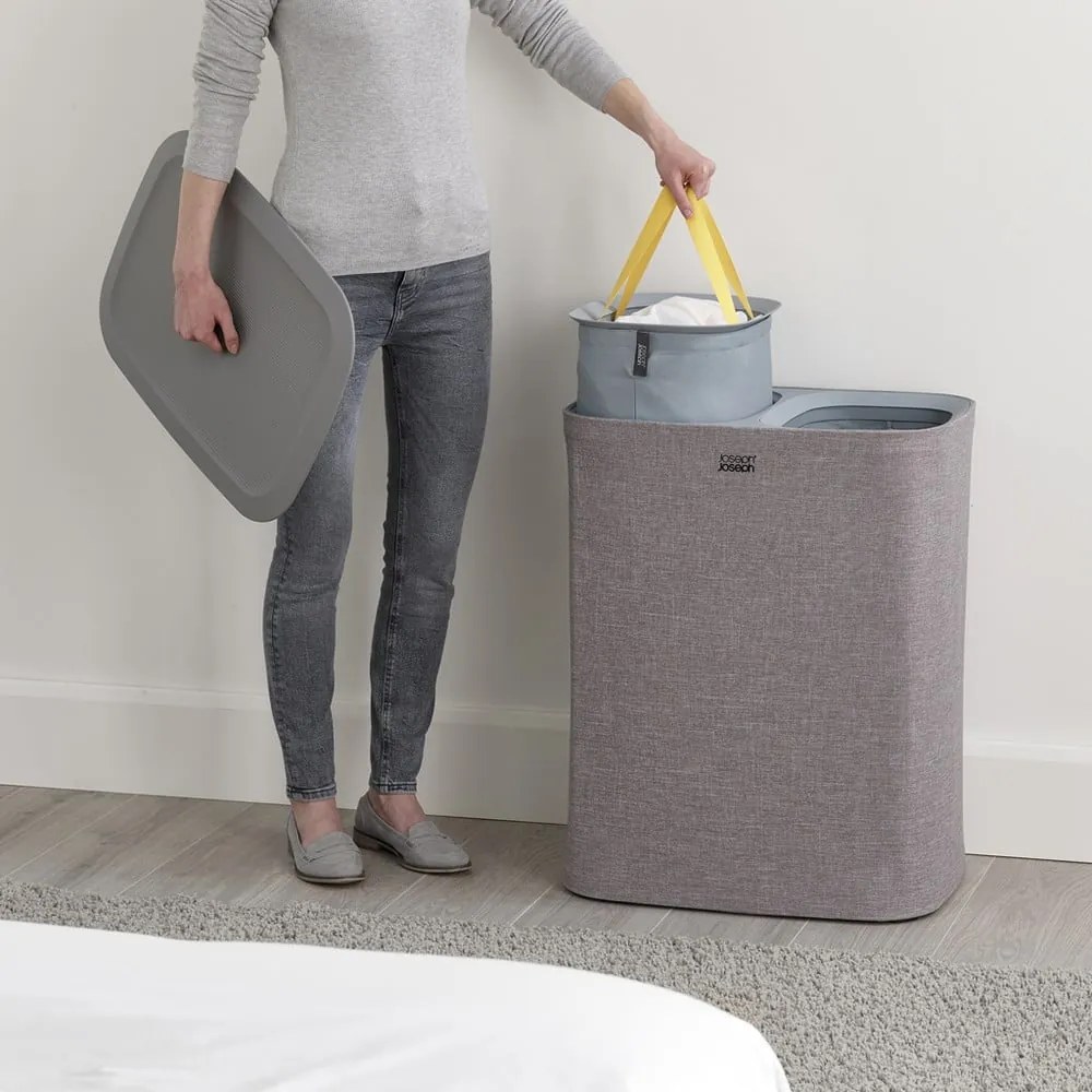 Coș de rufe gri 45 l + 45 l Tota - Joseph Joseph