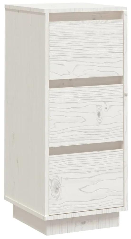 813367 vidaXL Servantă, alb, 32x34x75 cm, lemn masiv de pin