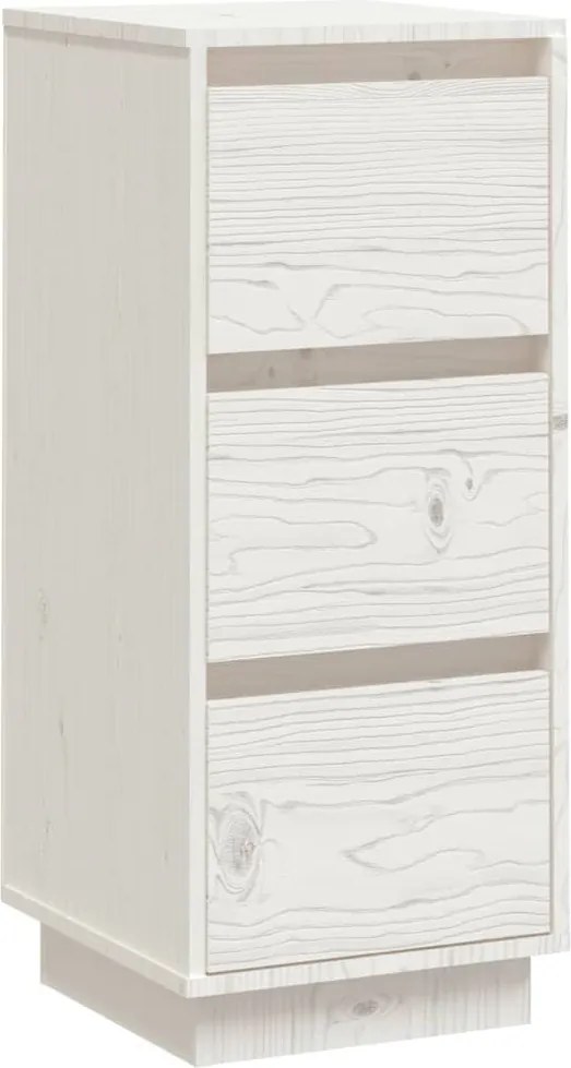 vidaXL Servantă, alb, 32x34x75 cm, lemn masiv de pin