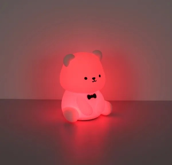 Globo 2870 - Lampă de veghe pentru copii TEDDY, LED RGBW reîncărcabilă, cu reglare a luminozității, LED 1W, 5V, 1200 mAh, ursuleț