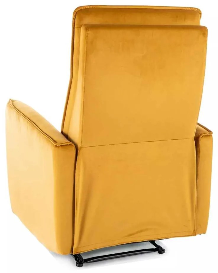 Scaun reclinabil Maxime Velvet, galben