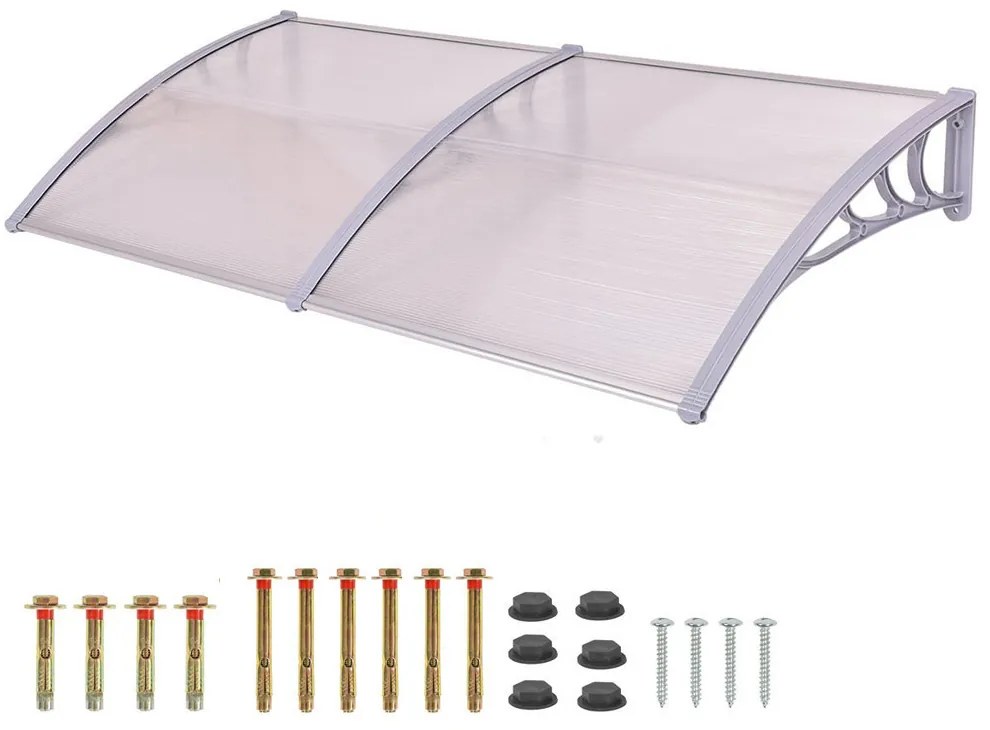 Marchiza copertina din policarbonat 240x90 cm-alb