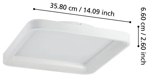 Plafonieră LED dimabilă Eglo 901249 LORETELLO LED/12W/230V alb + telecomandă