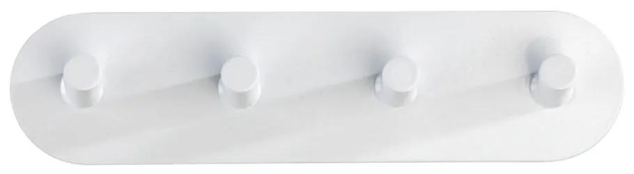 Cuier autoadeziv pentru perete cu 4 cârlige Wenko Piceno, alb
