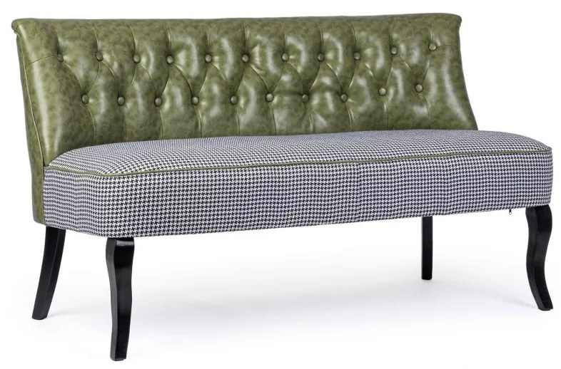 Canapea fixa 2 locuri design modern BATILDA DARK GREEN 0748286 BZ