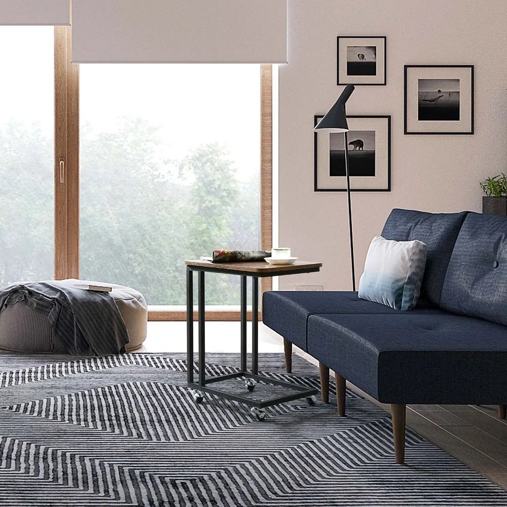 Măsuță de servire pe roți HENRY, 50x35x62cm, maro Vasagle