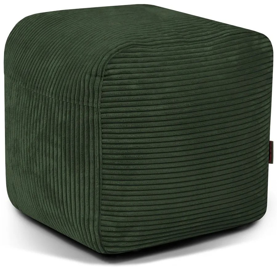Fotoliu bean bag verde cu tapițerie din catifea reiată Plus 50 Lounge – SLOWDOWN