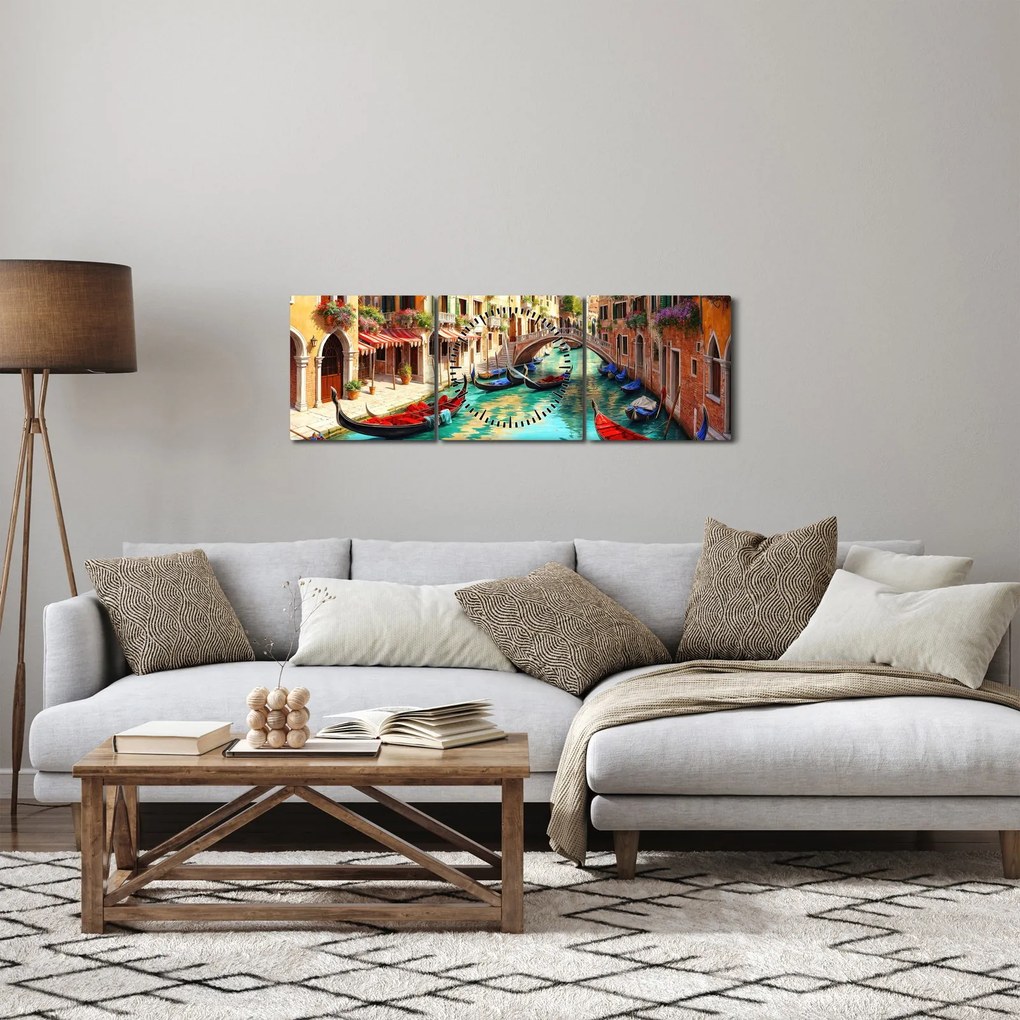 Tablou - Veneția (cu ceas) (90x30 cm)
