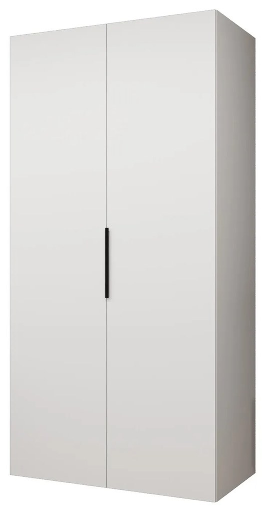 Dulap de haine 100 cm Mirabella 1 (alb + Negru). 1126338