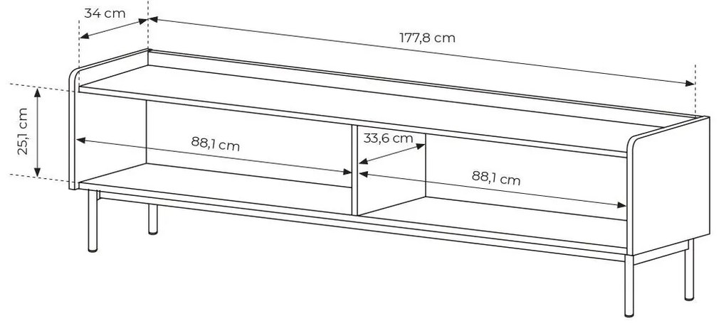 Masă TV Lemenn 180 (bej). 1097462