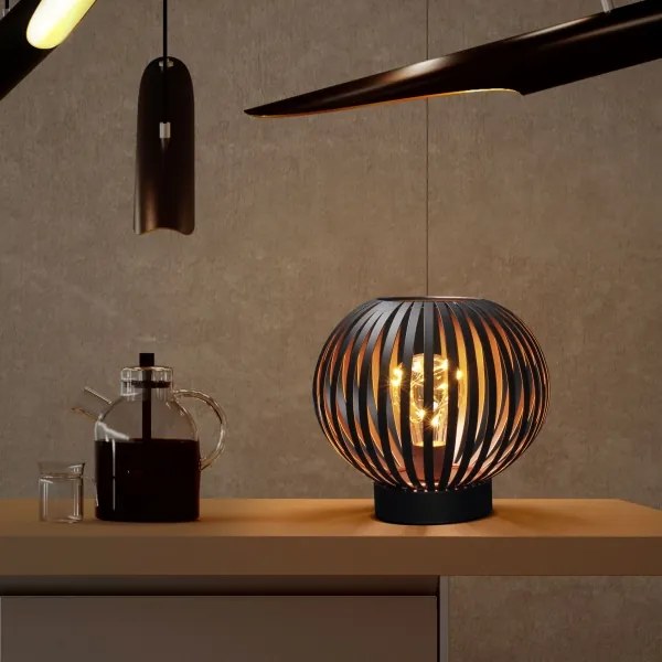 Lampă LED decorativă de masă Solight WO3102 LED/3xAA negru/cupru